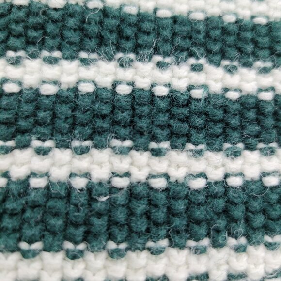 VTG Paris Sport Club Cardigan Sweater Women's S Green Stripe Ramie Cotton EUC - Picture 11 of 16